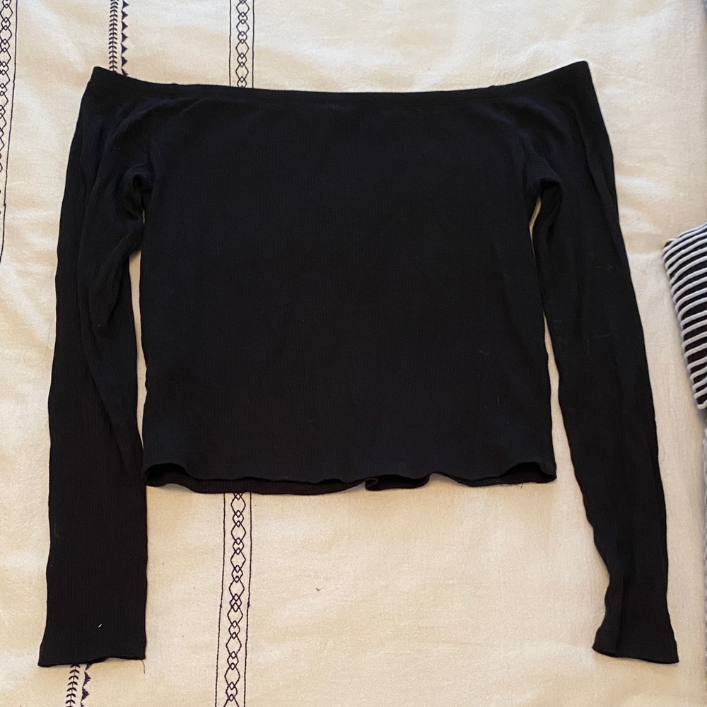 H&M Black Ribbed Top - Picture 3 of 4